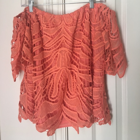 Over the Shoulder lace top - Picture 2 of 4